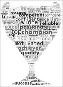 Trophy illustration listing qualities Gruber Law Offices is looking for in a team member: compassionate, dependable, qualified and dedicated.