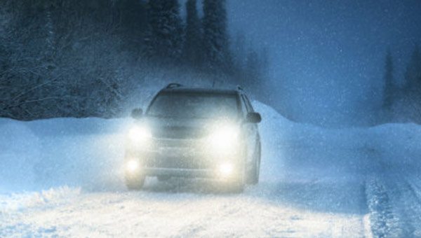 car driving in winter weather