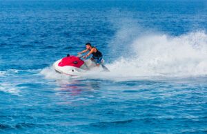 Person riding on a jet ski and unsure of what to do if they are involved in a jet ski accident in Wisconsin
